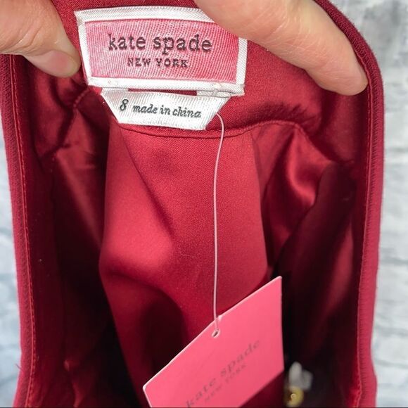 Kate spade NY button front knee length lined skirt w/heart shape pocket sz 8 NWT - Picture 5 of 6